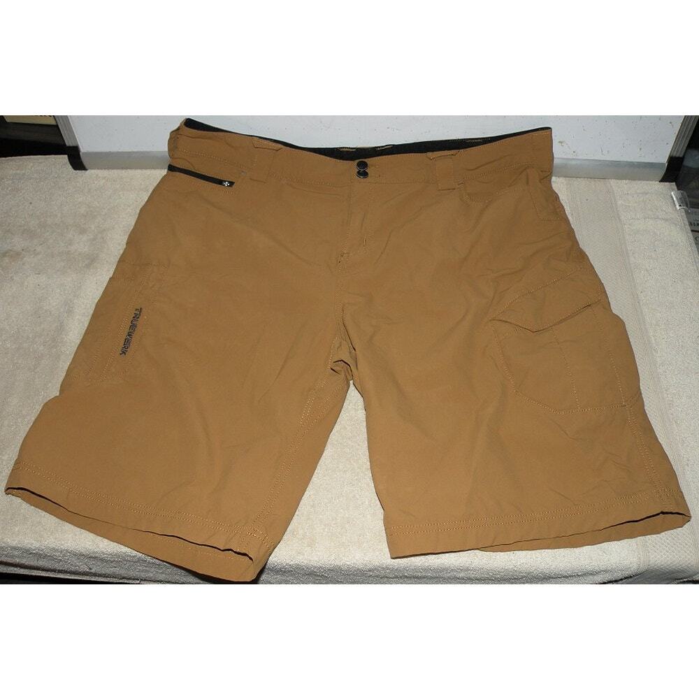 TrueWerk Men’s 42 Cargo T1 WerkShorts Brown Long Inseam 10.5 Inch